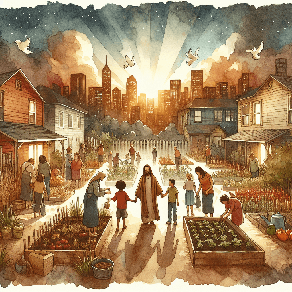 AI-generated illustration for "Finding Leading Toward Peace in Everyday Moments - Contemporary Example" — created by ChurchWiseAI using DALL-E