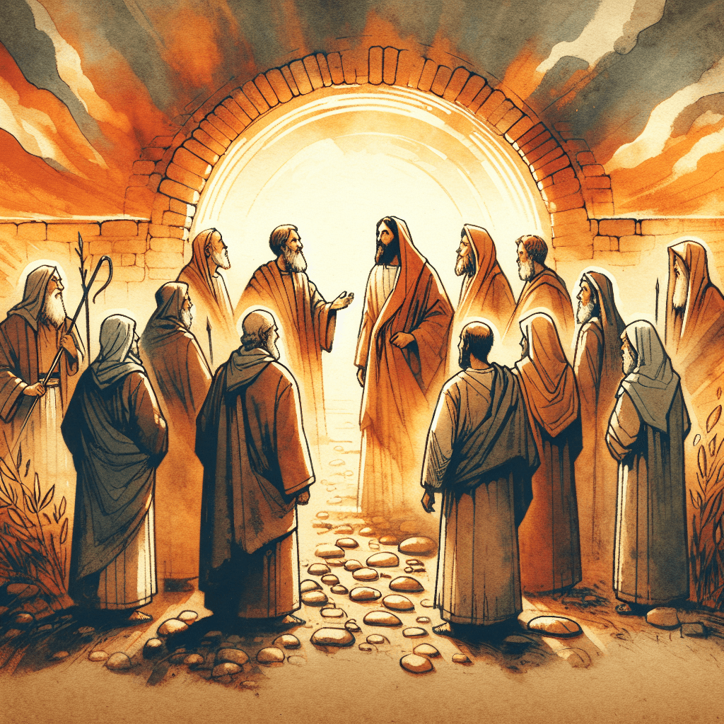 AI-generated illustration for "Great Call & Fall of Abram: Peter as the Snake" — created by ChurchWiseAI using DALL-E