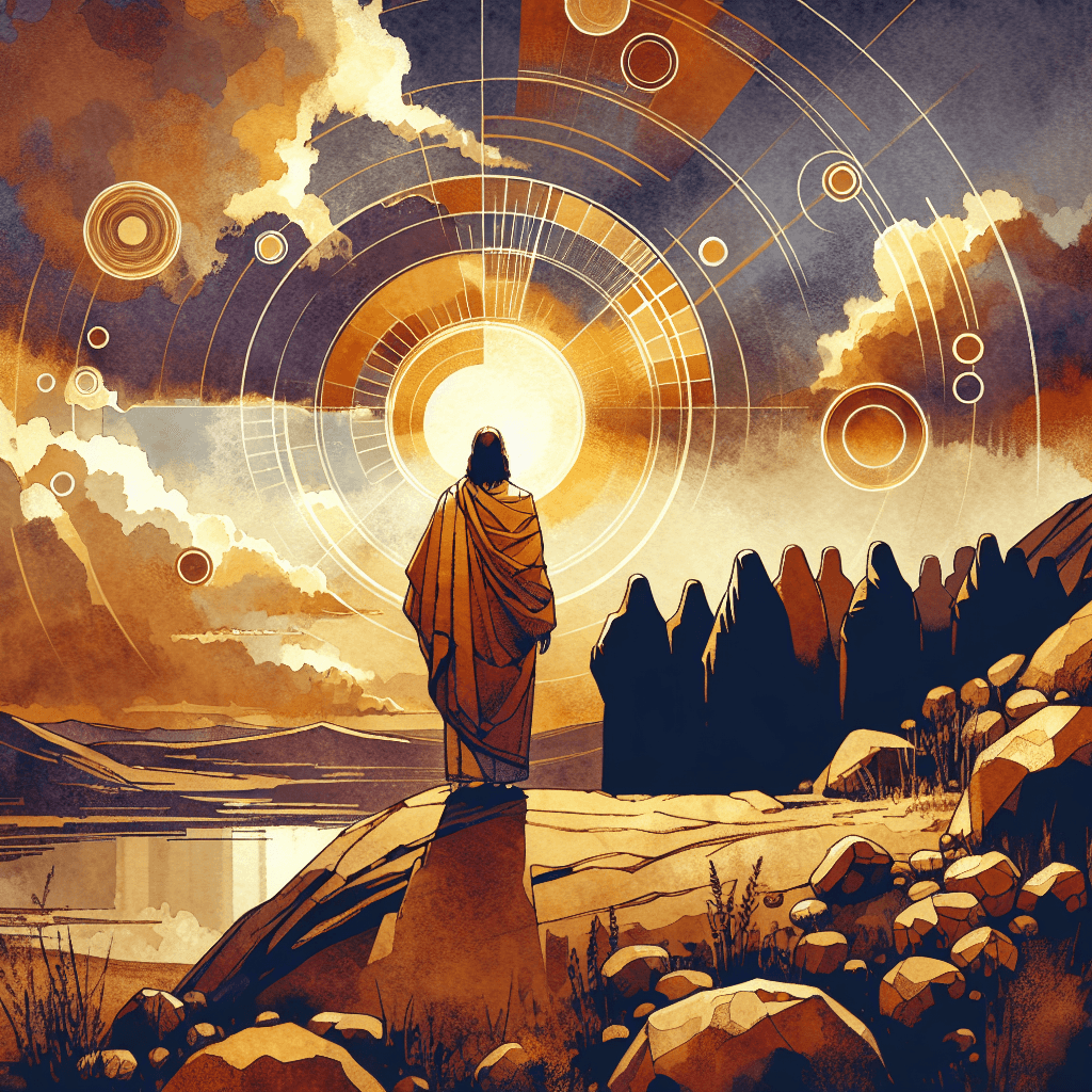 AI-generated illustration for "Jesus Revolution: Building on Encounter and Obedience - Charismatic (Matthew 7:24-27)" — created by ChurchWiseAI using DALL-E