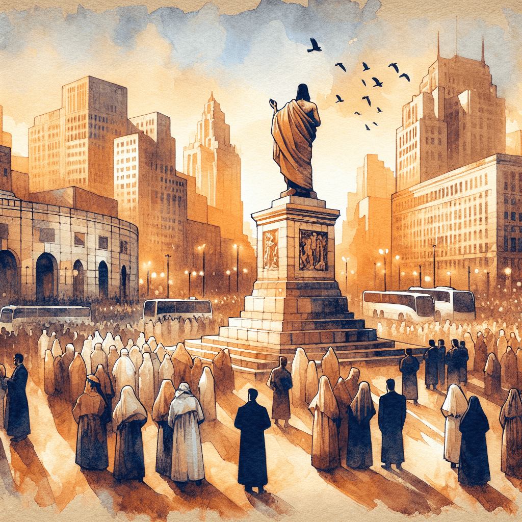 AI-generated illustration for "Modern Examples of Idolatry - Quote" — created by ChurchWiseAI using DALL-E