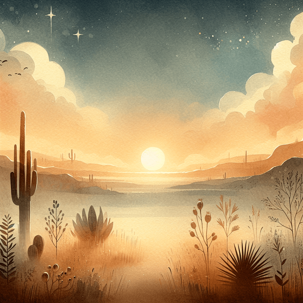 AI-generated illustration for "Morning Meditation: Climate Change & Stewardship - Story" — created by ChurchWiseAI using DALL-E