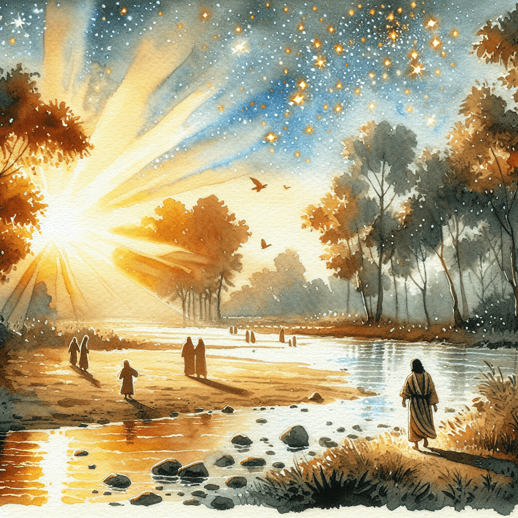 AI-generated illustration for "Nature Illustration: Rivers, Wells, and Living Water" — created by ChurchWiseAI using DALL-E