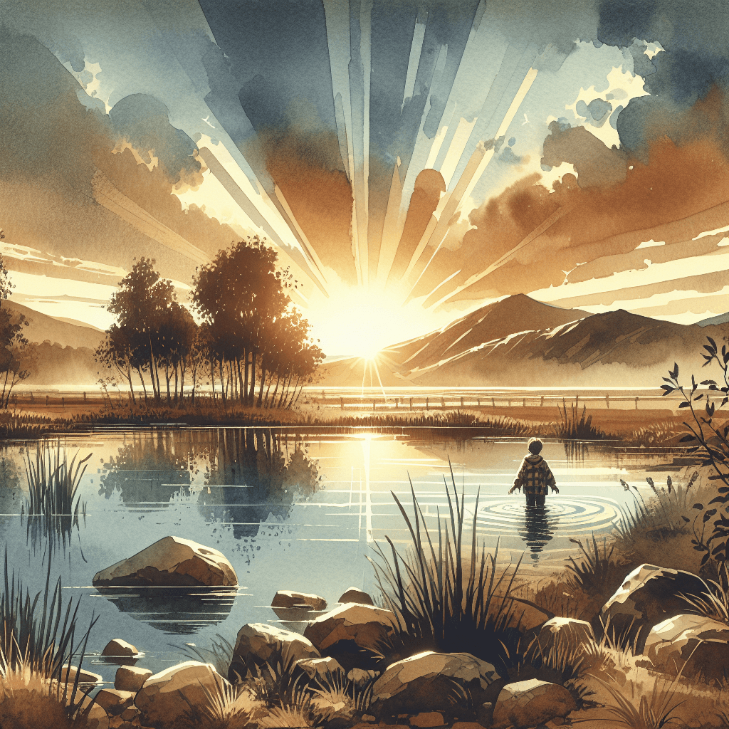 AI-generated illustration for "Quiet Time: Grace - Story" — created by ChurchWiseAI using DALL-E