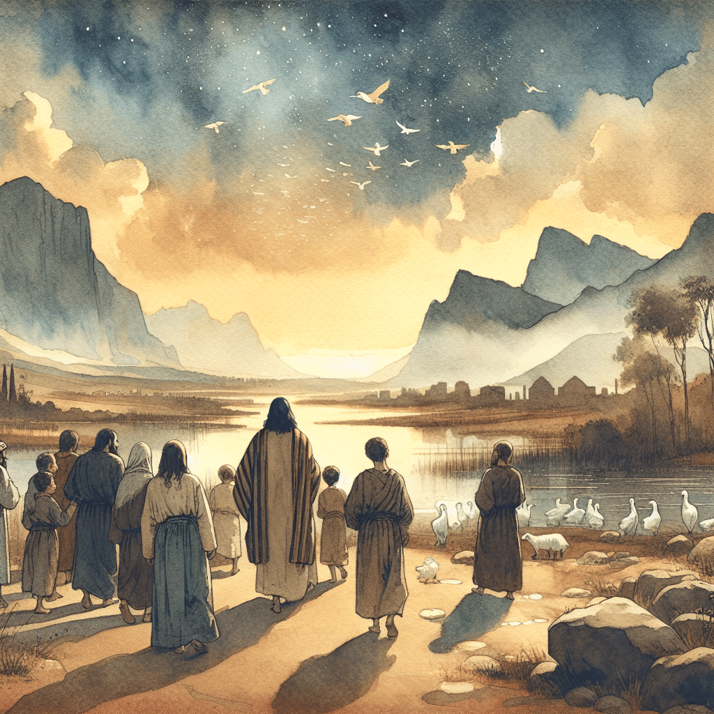 AI-generated illustration for "The Covenant of Grace Through History - Story" — created by ChurchWiseAI using DALL-E