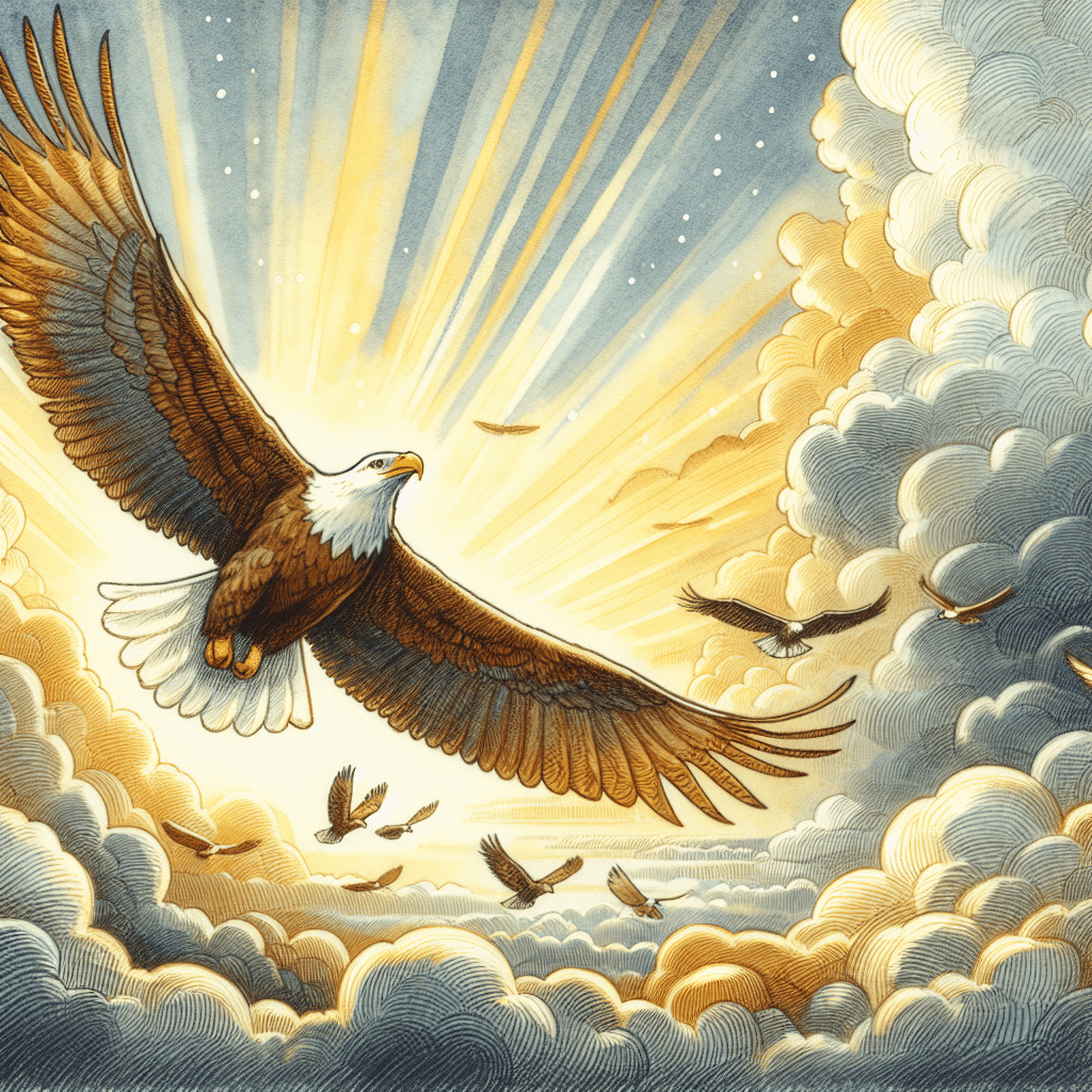 AI-generated illustration for "The Eagle's Secret - Traditional (Isaiah 40:31)" — created by ChurchWiseAI using DALL-E