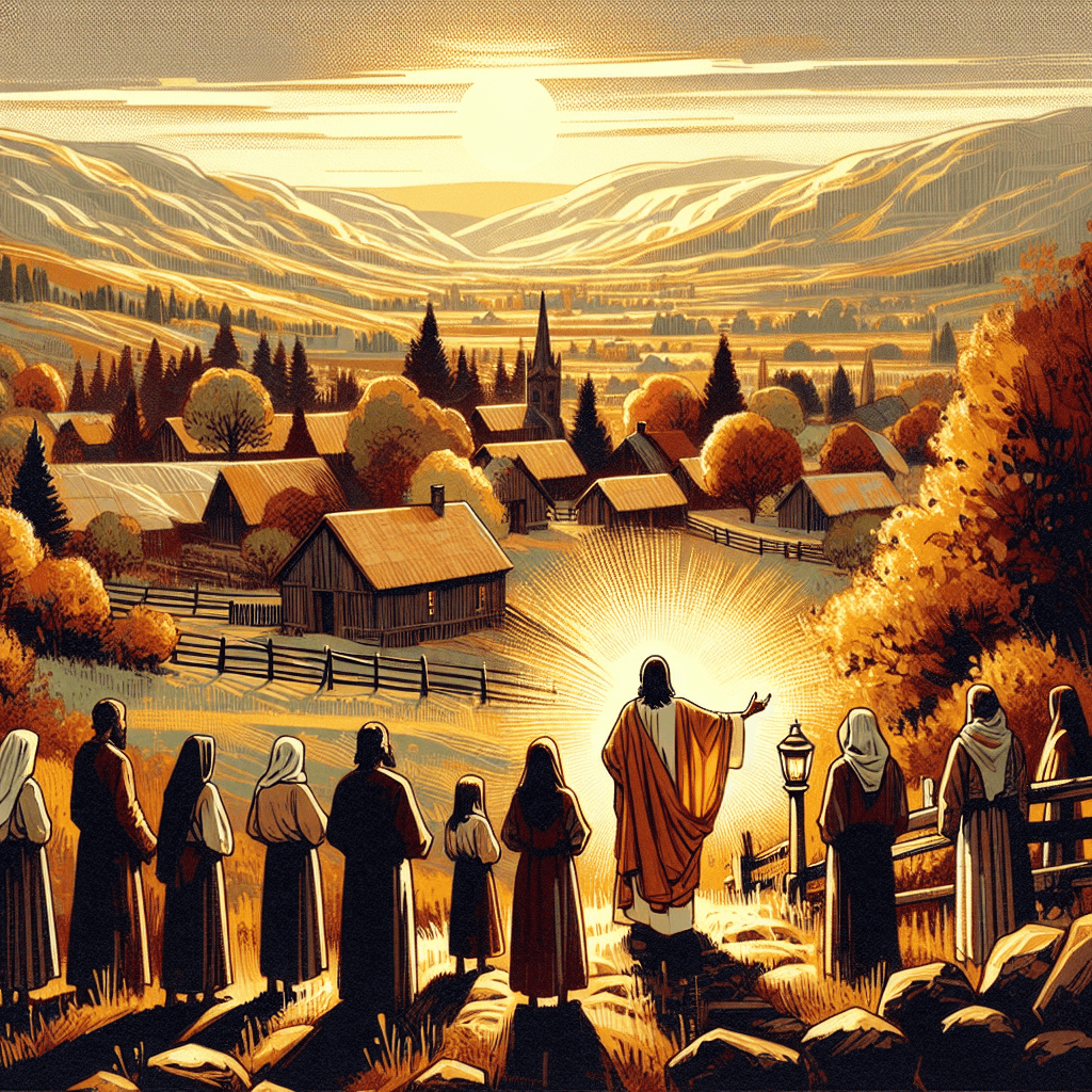 AI-generated illustration for "The Example of Compassion - Story" — created by ChurchWiseAI using DALL-E