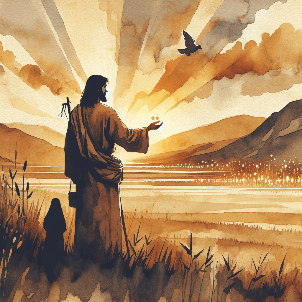 AI-generated illustration for "The Example of Grace - Story" — created by ChurchWiseAI using DALL-E