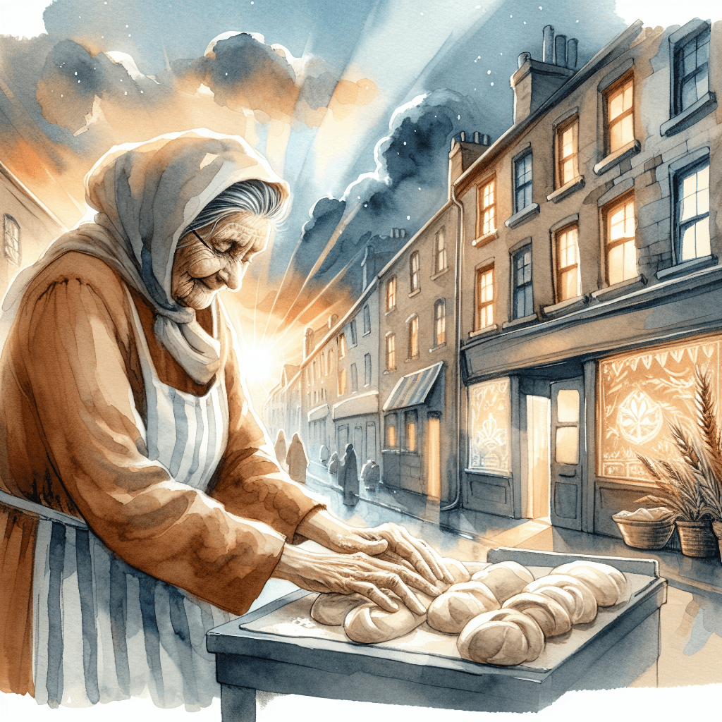 AI-generated illustration for "The Example of Grace - Story" — created by ChurchWiseAI using DALL-E