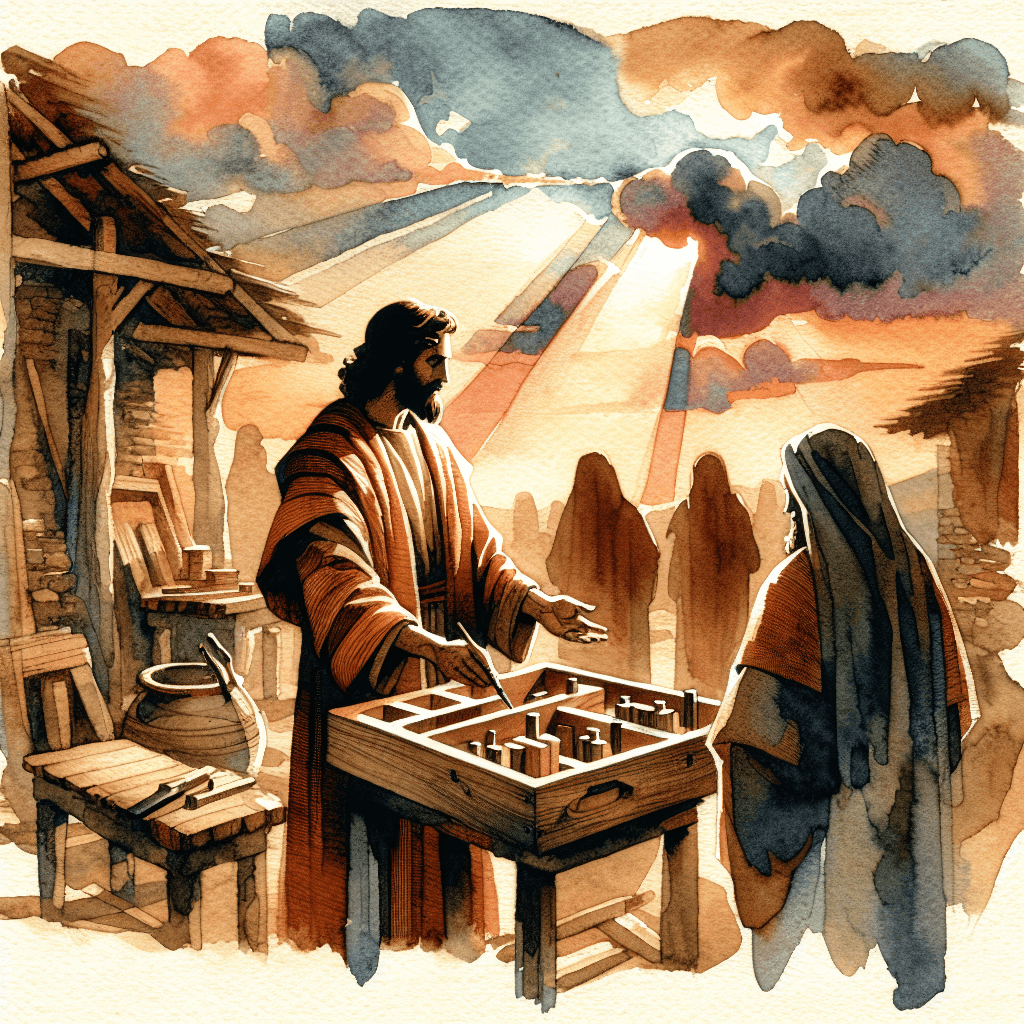 AI-generated illustration for "The Example of Humility - Story" — created by ChurchWiseAI using DALL-E