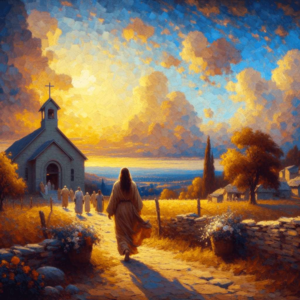 AI-generated illustration for "The Example of Love - Contemporary Example" — created by ChurchWiseAI using DALL-E