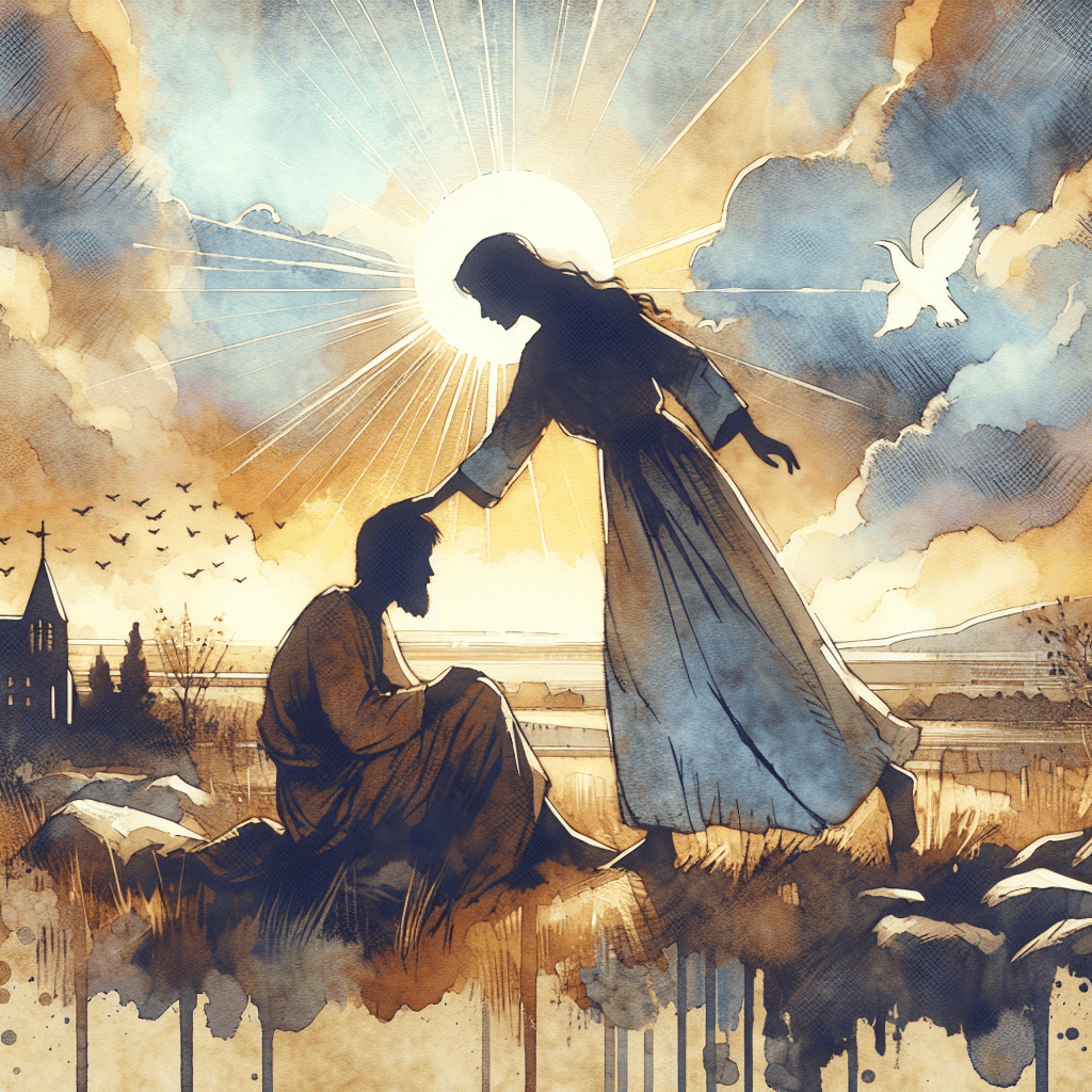 AI-generated illustration for "The Example of Mercy - Contemporary Example" — created by ChurchWiseAI using DALL-E