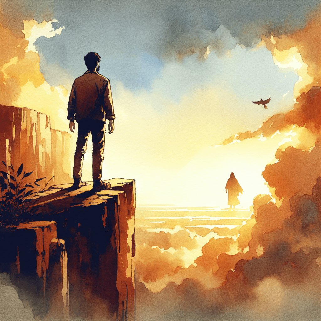 AI-generated illustration for "The Example of Redemption - Story" — created by ChurchWiseAI using DALL-E