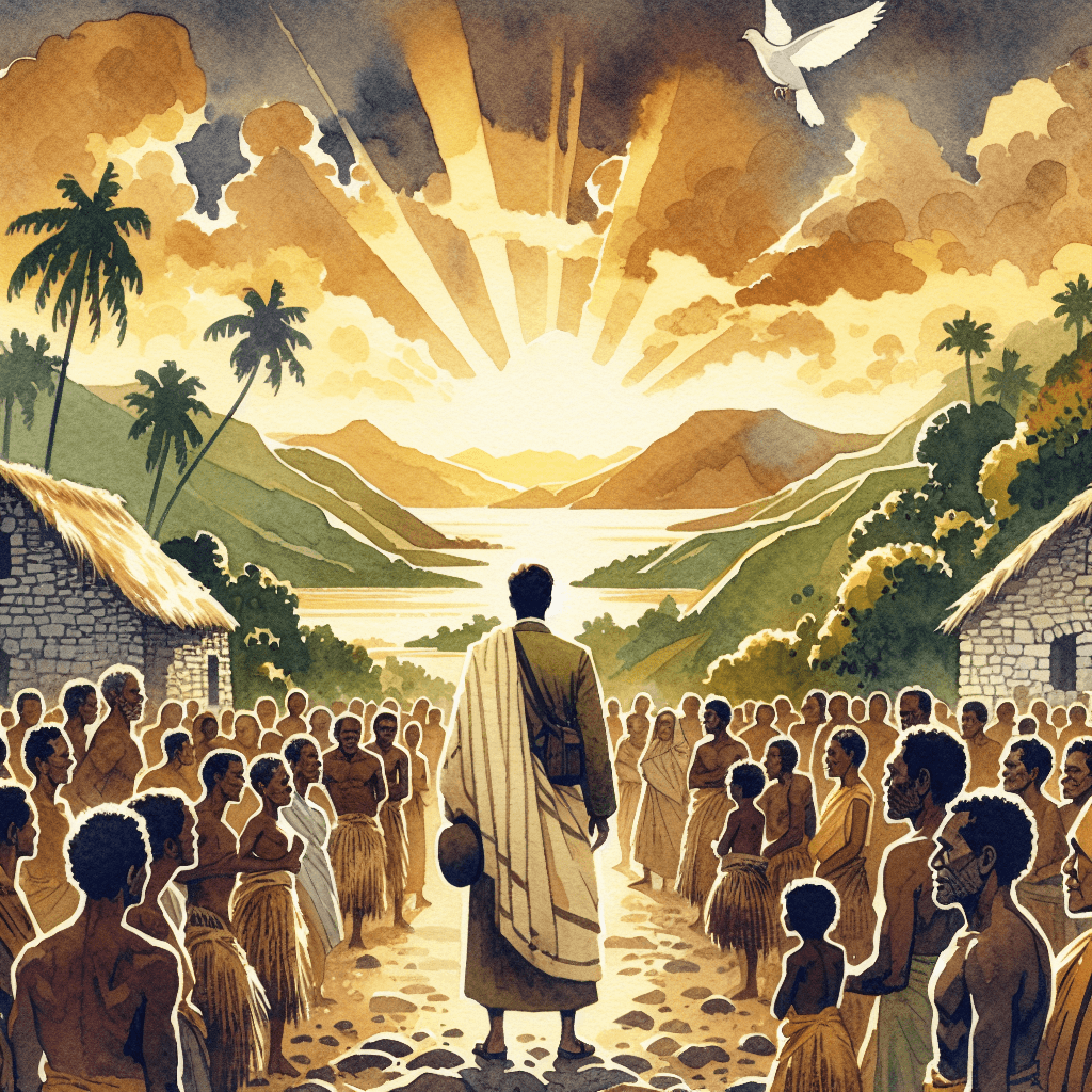 AI-generated illustration for "The Missionary's One Verse - Missional (John 3:16)" — created by ChurchWiseAI using DALL-E