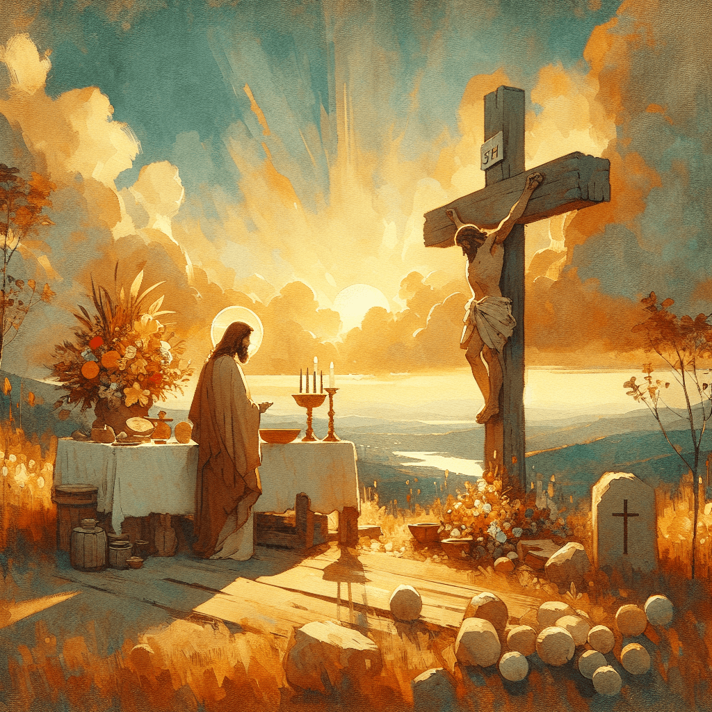 AI-generated illustration for "The Passion of the Christ: Christ's Weakness, Ultimate Power - Christocentric (2 Corinthians 12:9-10)" — created by ChurchWiseAI using DALL-E