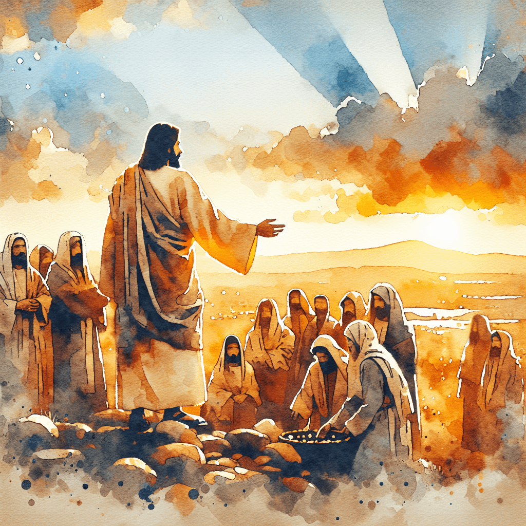 AI-generated illustration for "The Visitor: I Was a Stranger (Matthew 25:35-40)" — created by ChurchWiseAI using DALL-E