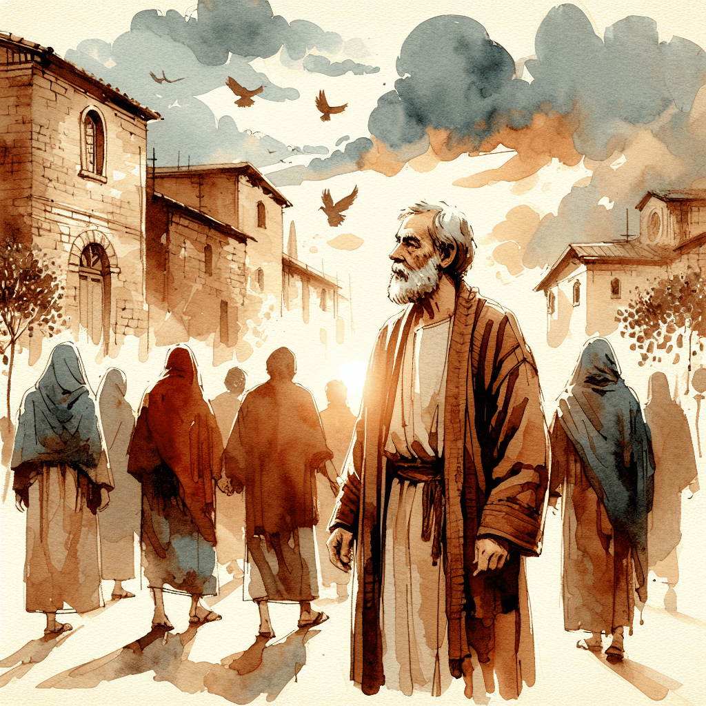 AI-generated illustration for "When Compassion - Quote" — created by ChurchWiseAI using DALL-E