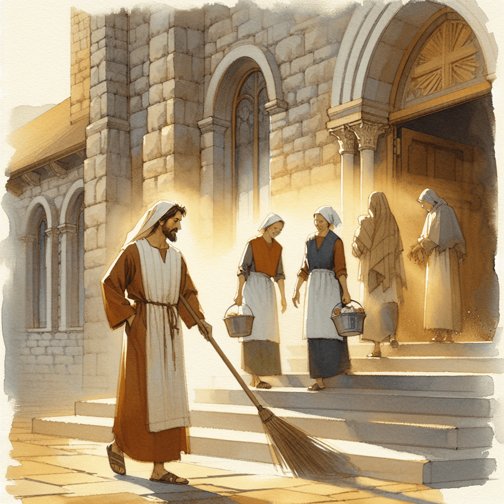 AI-generated illustration for "When Compassion - Story" — created by ChurchWiseAI using DALL-E