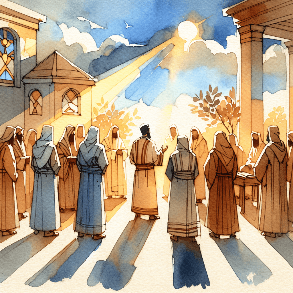 AI-generated illustration for "When Righteousness - Quote" — created by ChurchWiseAI using DALL-E